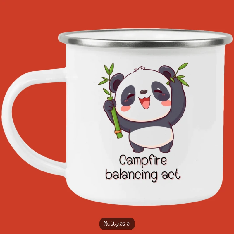 Funny Panda Balance Master Camping Mug - Durable Bamboo Trickster Outdoor Gift