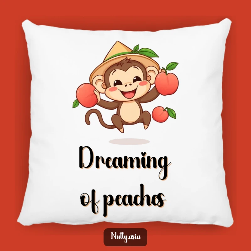 Funny Monkey Juggler Pillow - Comfy Fruit Trickster Cushion Gift