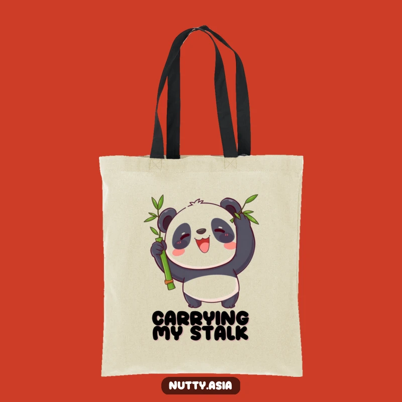 Funny Panda Balance Master Tote Bag - Whimsical Bamboo Trickster Bag